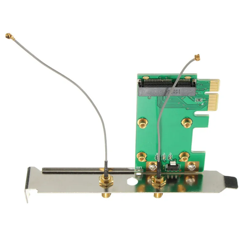 Мини Беспроводная Wi Fi карта PCI E 802.11n 1 шт. адаптер Wlan расширенная сетевая 2 антенны