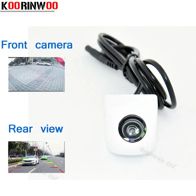 Koorinwoo HD CCD Универсальная белая Автомобильная Передняя камера/камера заднего вида