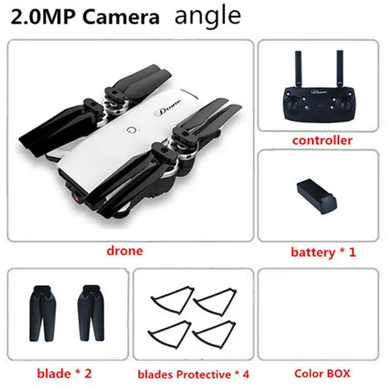 JDRC JD-20 YH-19 WI-FI с видом от первого лица 2MP Широкий формат Камера высокое режим удержания складной Квадрокоптер с дистанционным управлением Дрон против визуализации XS809HW E58 D30 - Цвет: 200W wide angle