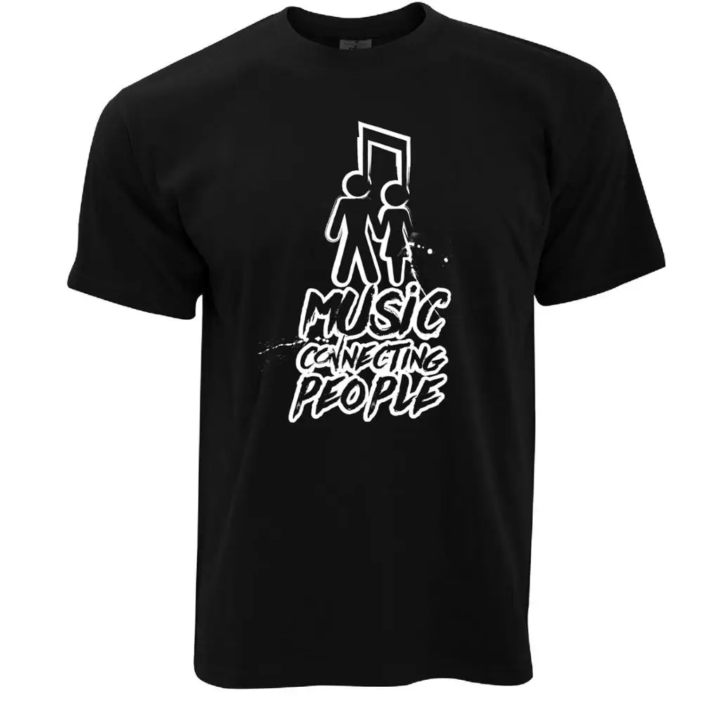 2017 Мода 100% Хлопок Slim Fit Топ Музыка при Подключении Мелодии Songd Сердце Душа Хип Хоп