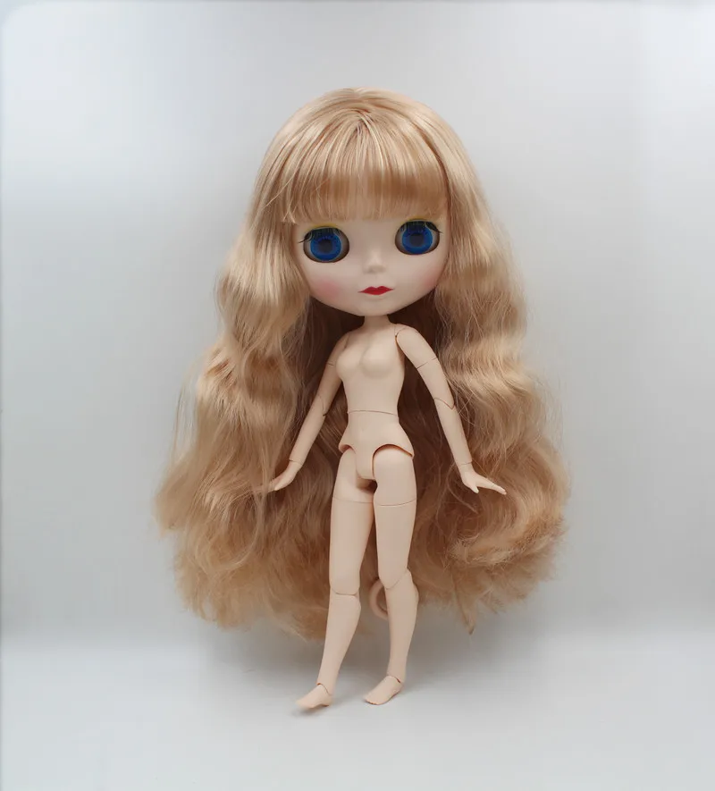 Blygirl кукла Blyth светлые кудрявые волосы новая для лица 19 суставов тела телесная