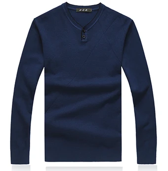 Blue LONMMY 5XL 6XL 7XL 8XL свитер Мужская одежда пуловер с v-образным вырезом мужской Рождественский свитер мужской повседневный черный винный красный синий sueter hombre - Цвет: Blue