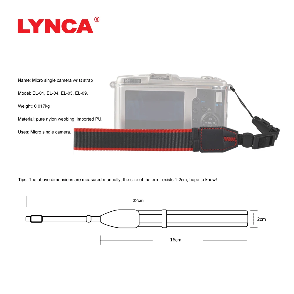 Нейлоновый ремешок для камеры LYNCA универсальный переноски запястья