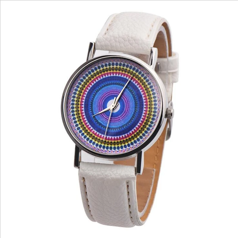 Женские кварцевые часы DOBROA из кожи мандалы винтажные наручные 2019|Женские часы| |