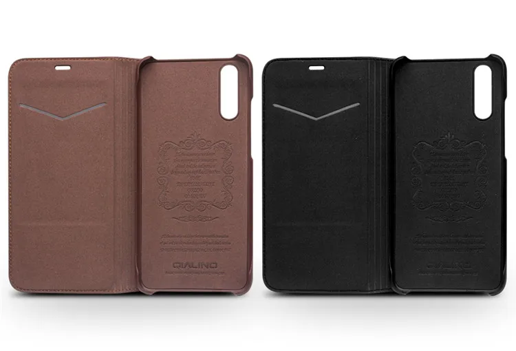 QIALINO Phone Case Cover for Huawei P20 Pro P20Pro Ultra Slim Vintage Genuine Leather Wallet Card Slots Bag Flip Folio Cases