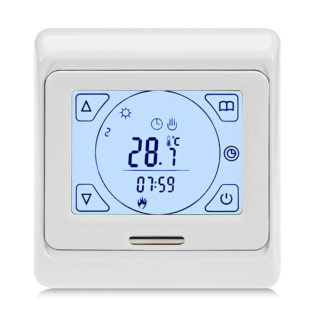 Heating Thermostat -5 - 50Deg.C Touch-Screen Digital Weekly Indoor Manual Or Programming Mode Verwarming System Thermoregulator |