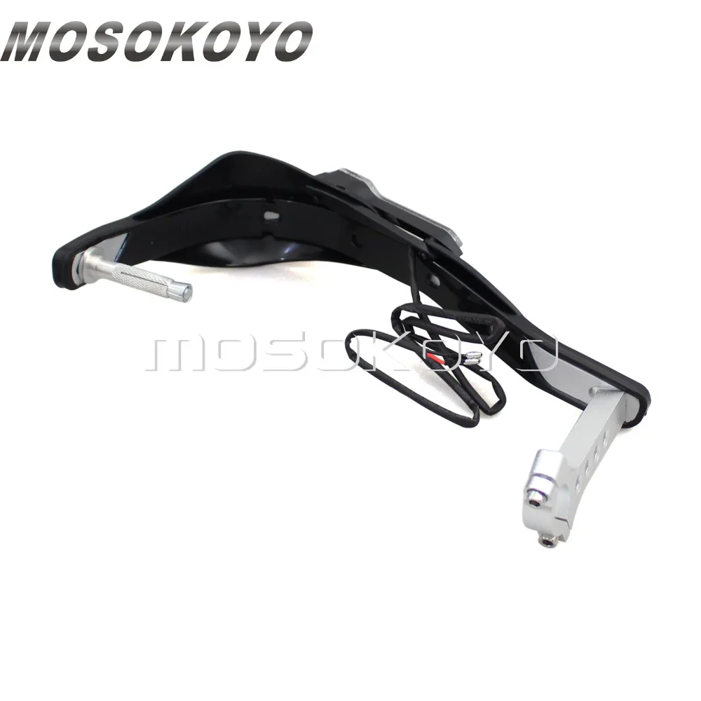 Защитная накладка для мотоцикла Янтарный Белый светодиодный индикатор 1-1/8 дюйма