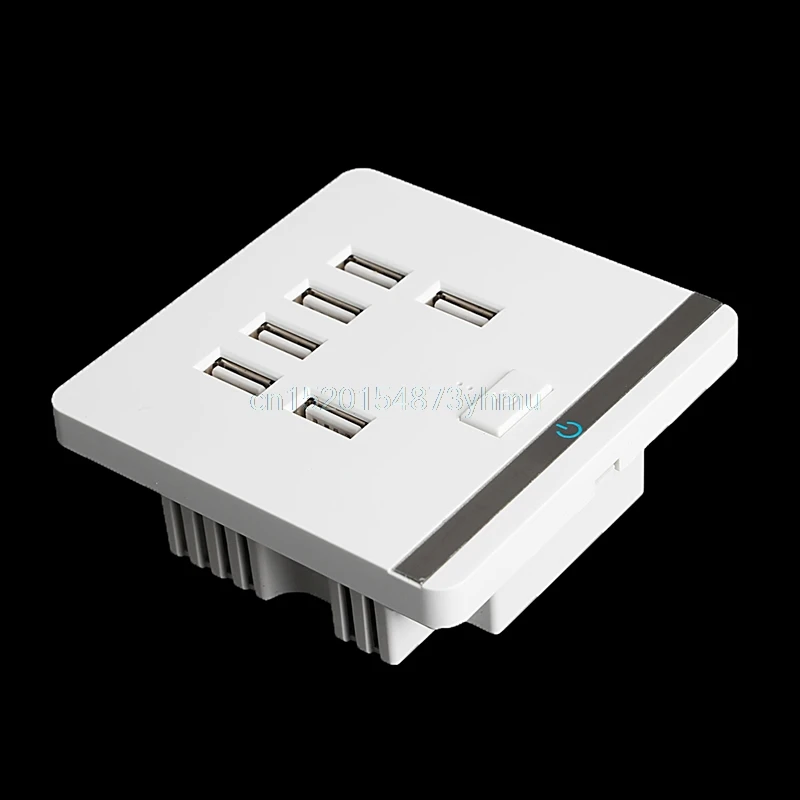 

3.4A 6 Port USB Wall Charger Socket Power Receptacle Outlet Plate Panel Switch hot selling
