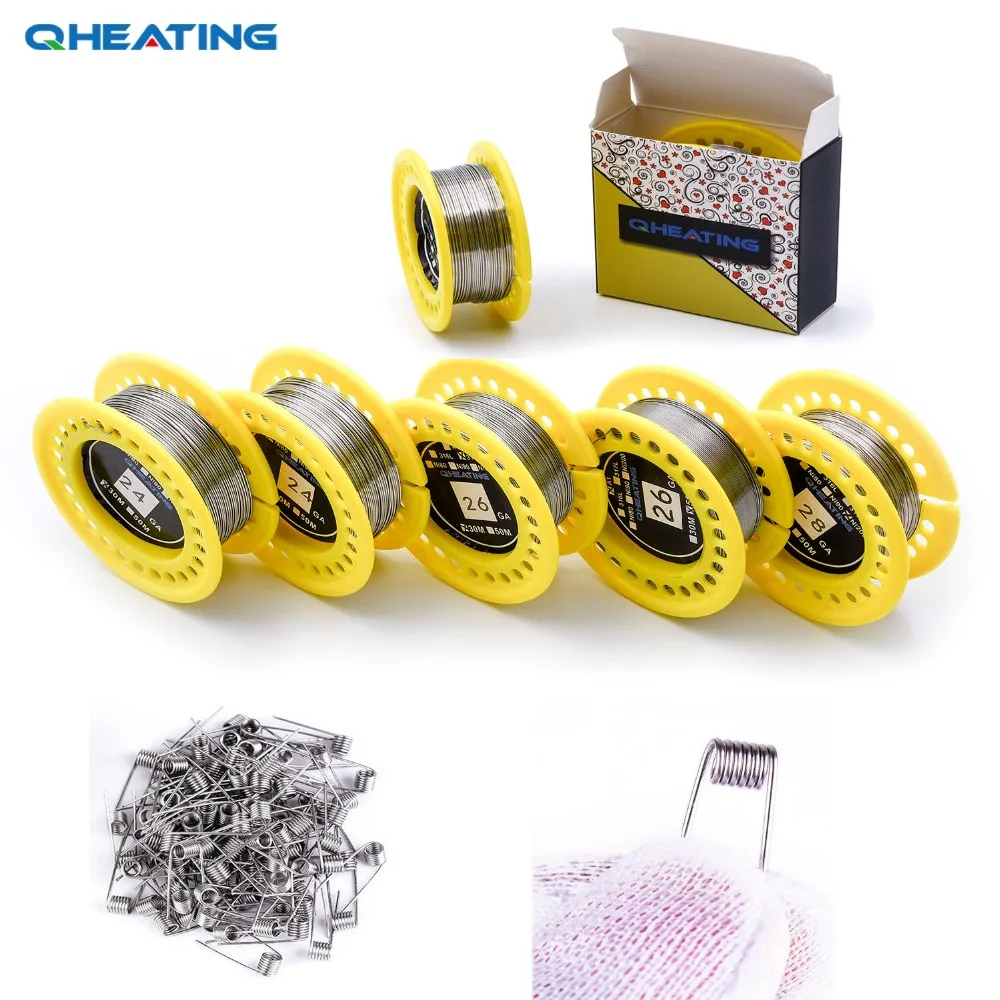 Лидер продаж нагревательный элемент Qheating KA1 24GA/26GA/28GA 50 м в рулоне для электронной