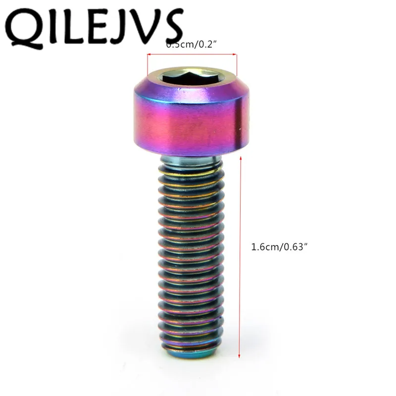 

6Pcs M5*16mm Titanium Stem Bolts For Bike MTB Bicycle Stem Screws Fixed Bolts