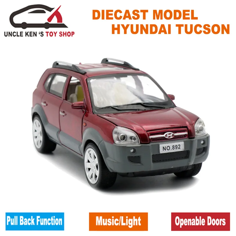1:24 весы литая под давлением модель Hyundai Tucson автомобиль из сплава 18 см