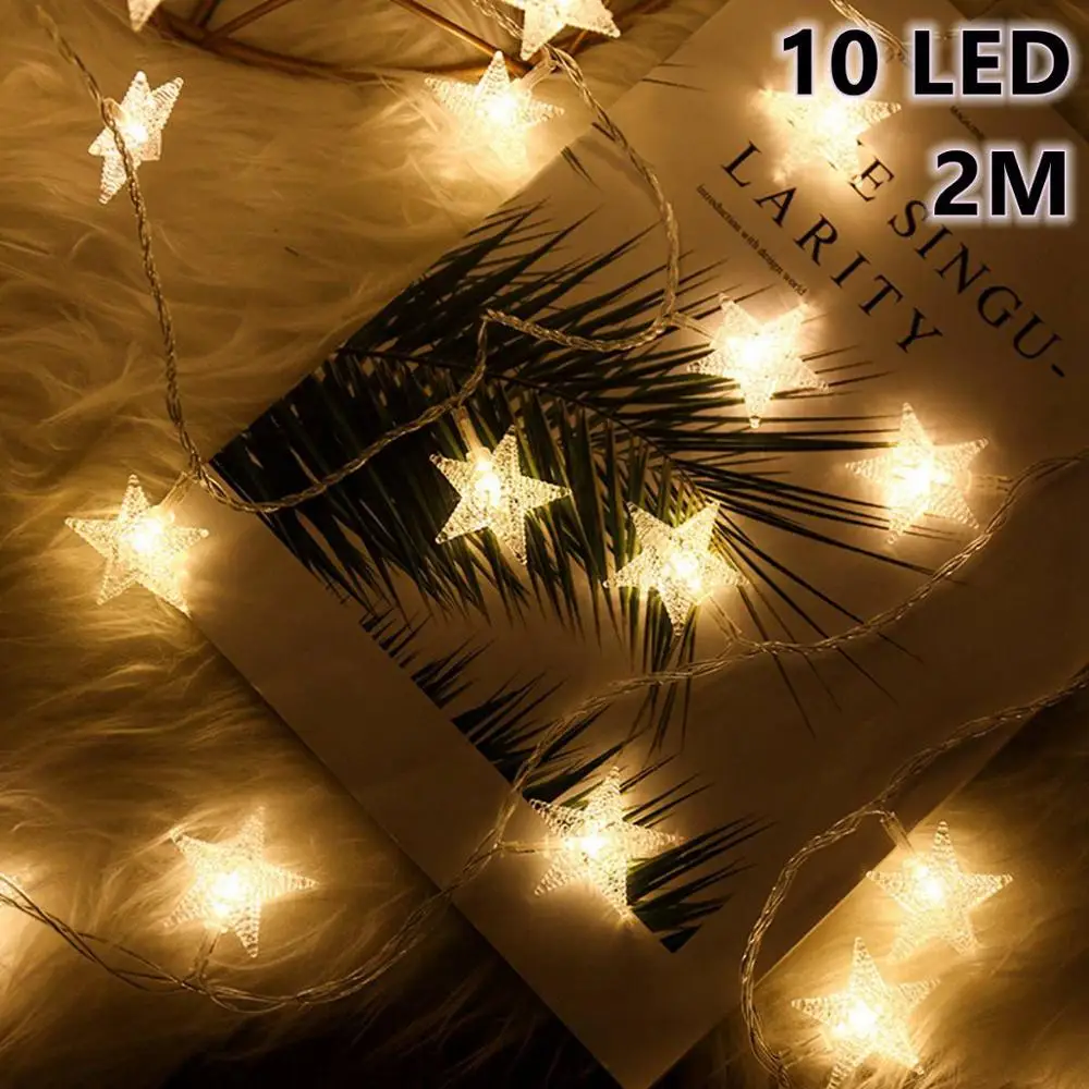 Warm White Light Taoup 2 м теплый белый пентаграмма звезда светодиодный свет свадебный Декор Аксессуары светодиодный свет Декор для дома романтическая лампа "Цветы" для дома - Цвет: Warm White Light