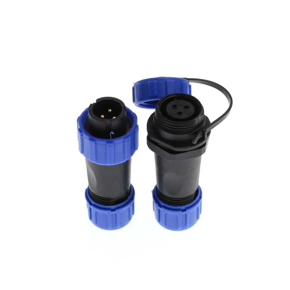 2 комплекта водонепроницаемый авиационный разъем и розетка SP13 3 Pin IP68
