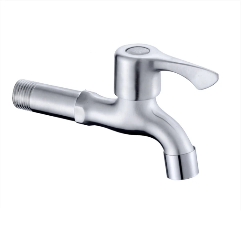 1pc Lengthen 304 Stainless Steel Washing Machine Faucet Mop Pool Multi-function Quick Open 4 Points Tap | Обустройство дома