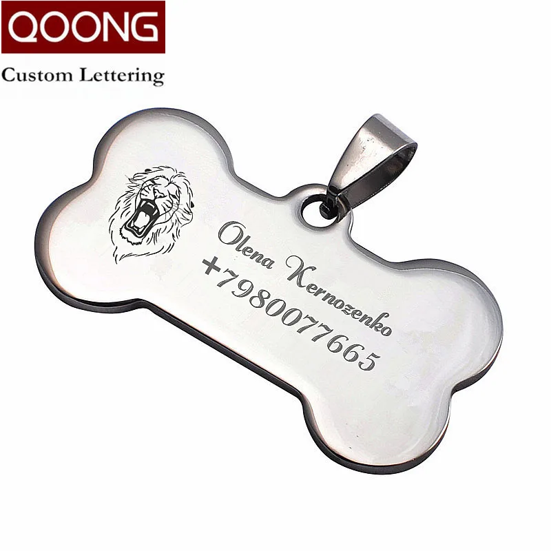 QOONG брелок для ключей с надписью на заказ металлический мужчин и женщин мужской