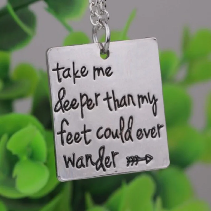 

Металлическое ожерелье с надписью «Take me More my feet», 10 шт.
