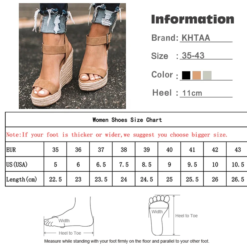 Сандалии женские на танкетке с пряжкой повседневная обувь платформе ремешком