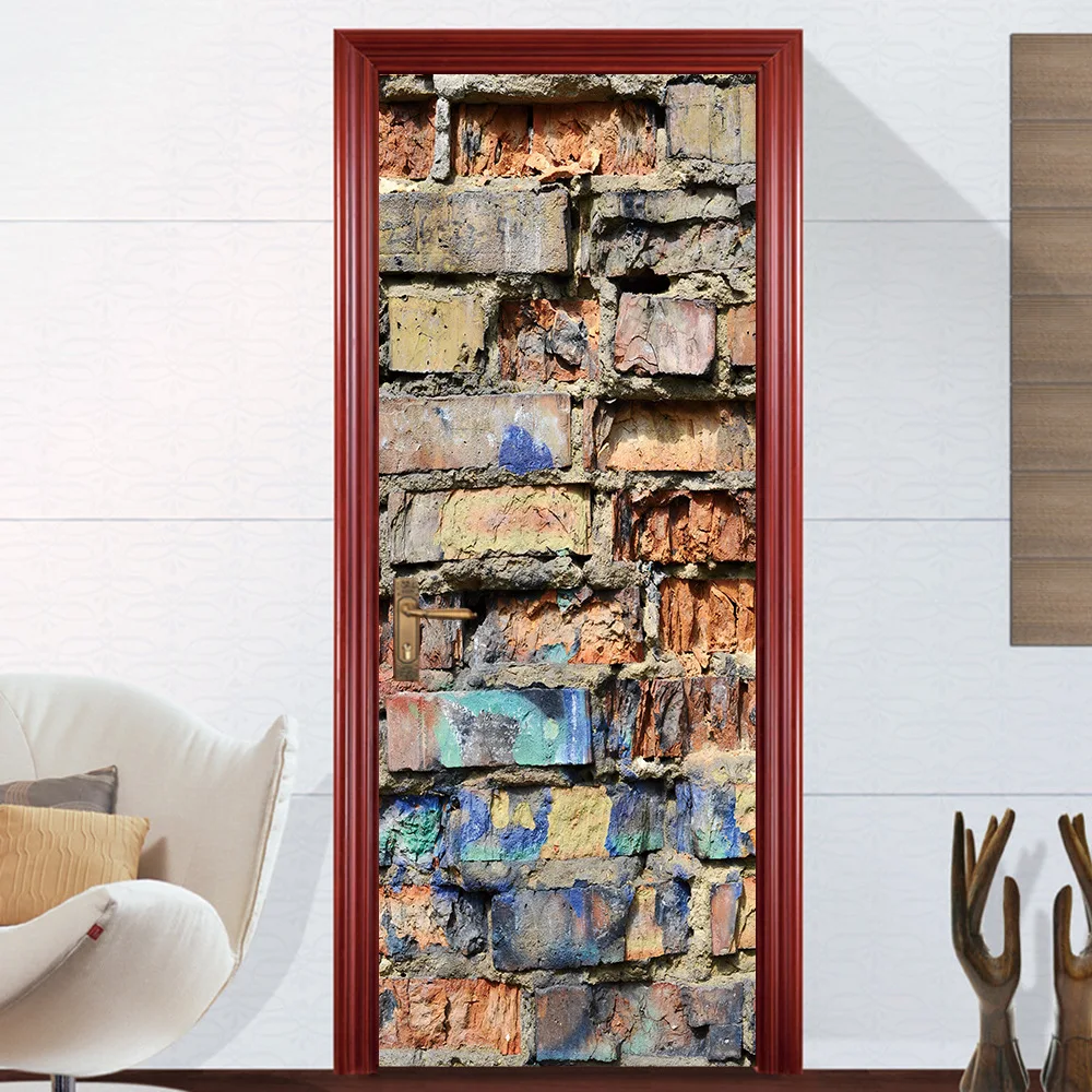 Статуя Юго Восточной Азии кирпичная каменная стена водонепроницаемые двери