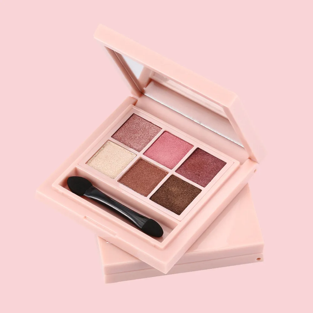 2018 Women's Fashion 6 Colors Pro Eyeshadow Shimmer Mate Palette Cosmetic Brush Mirror Makeup Set Tools &amp Accessories |