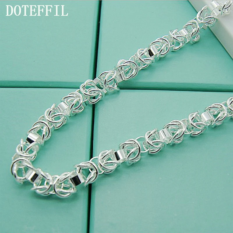 Мужские и женские вечерние цепочки DOTEFFIL ожерелье из стерлингового серебра 925