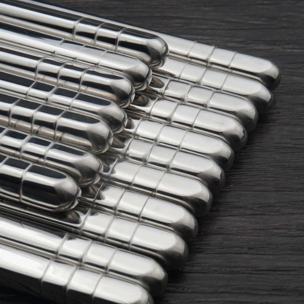 6 пар металлические палочки для еды из нержавеющей стали 19 см|Палочки еды| |