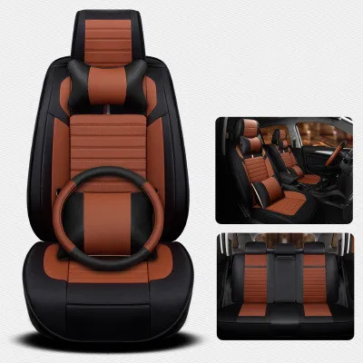 Newly! Full set car seat covers + Steering wheel cover for Nissan Sentra 2017-2011 2016 Free shipping | Автомобили и мотоциклы