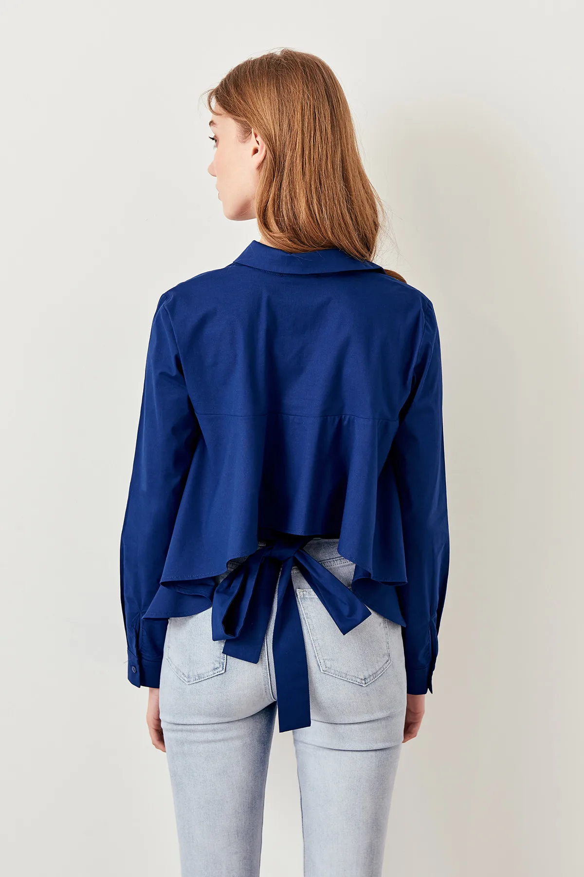 Рубашка Trendyol Advanced Back to Индиго TWOSS19XB0157| |