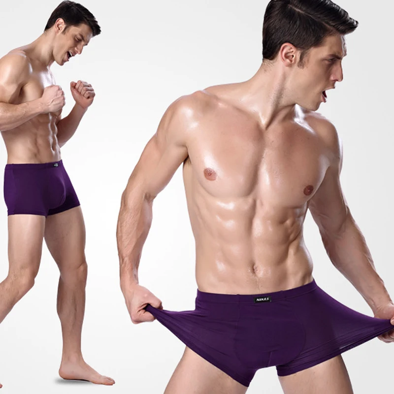 Трусы боксеры мужские из бамбукового волокна 4 шт./лот|modal boxer|boxer cuecaunderwear men boxer |