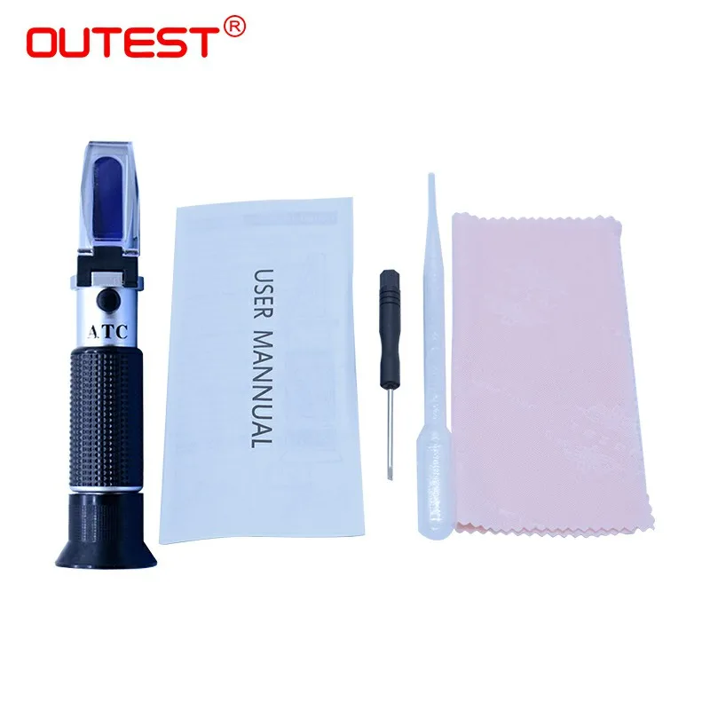 

OUTEST brix Refractometer sugar degree meter saccharimeter cutting fluid density Concentration meter 0-90% range selectable