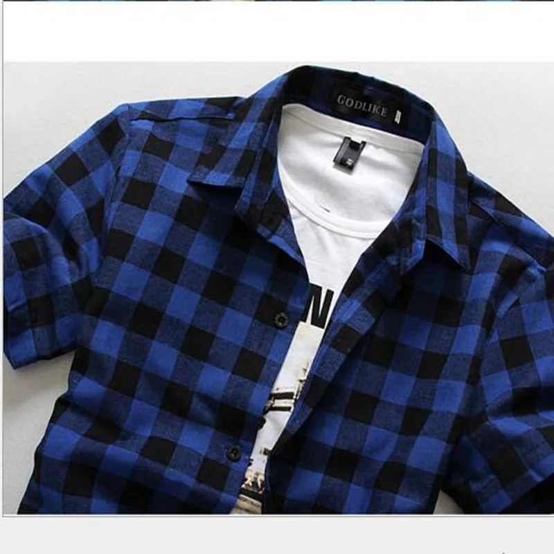 Рубашка детская с коротким рукавом повседневная хлопковая блузка для мальчиков