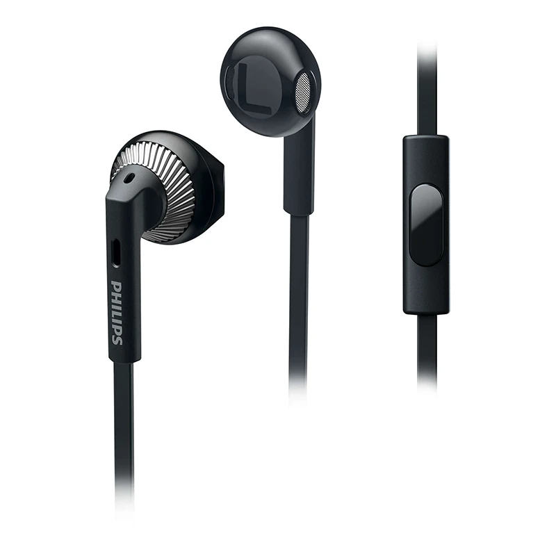 Оригинальные Проводные Наушники Philips SHE3205, высококачественные звуковые наушники с микрофоном для компьютера, поддержка Xiaomi, официальный тест - Цвет: Black