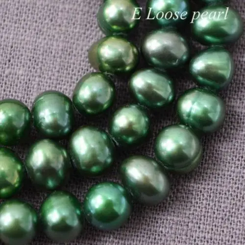wholesale Round Potato pearl Freshwater Pearl Green Loose Beads 6.5-7.0mm 55pcs | Украшения и аксессуары