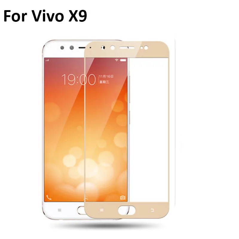 2PCS Black Ultra-Thin screen protector Tempered Glass For BBK Vivo x9i x9 x9S full Screen protective X9i X 9 X9 S | Мобильные