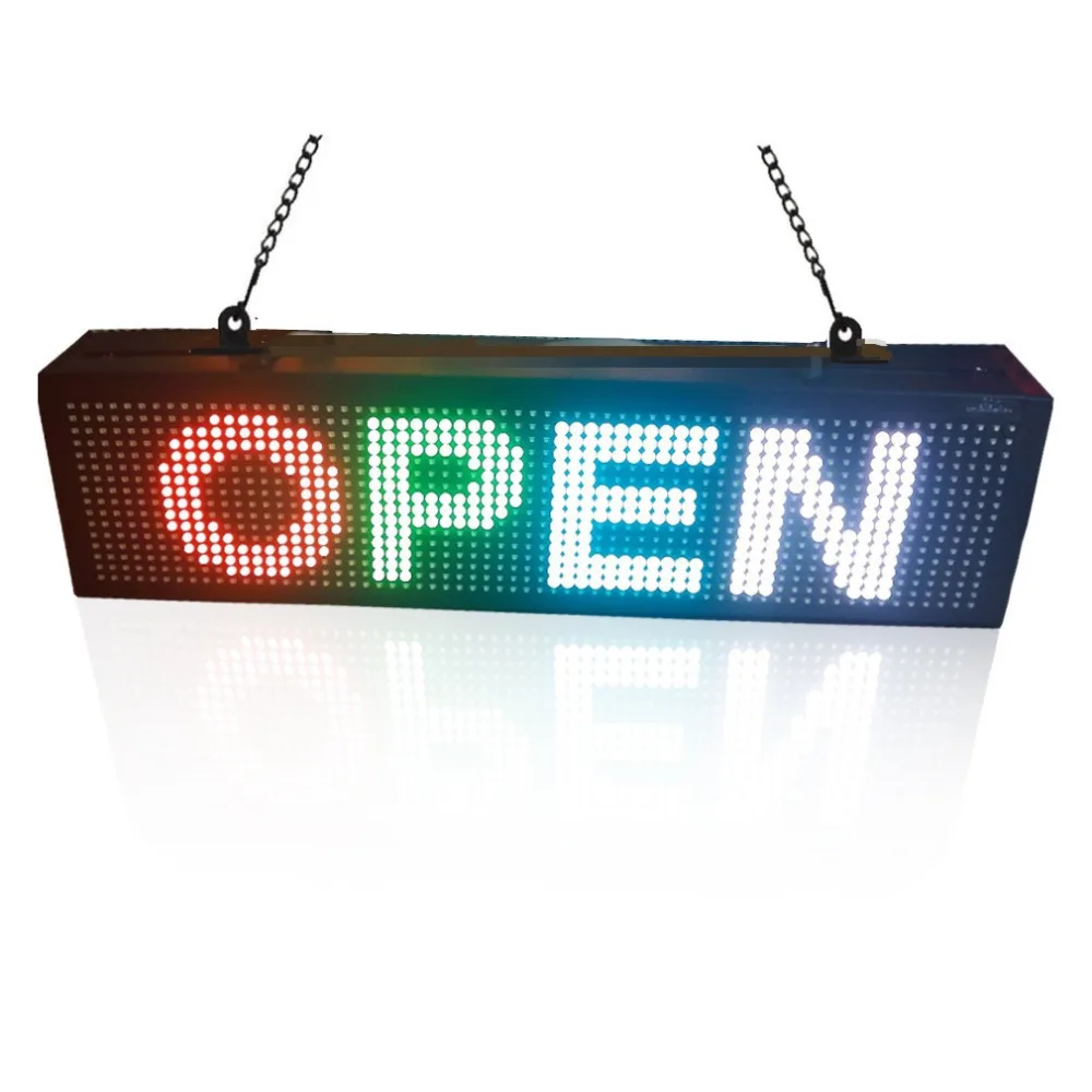 20 &quotX6" Программируемый Прокрутка LED Радуга сообщение дисплей для магазина