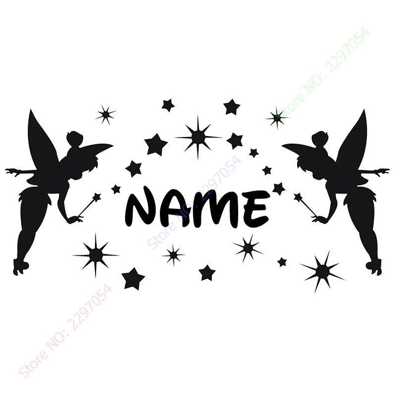 Персонализированные именные Феи фея Динь звезды настенные художественные