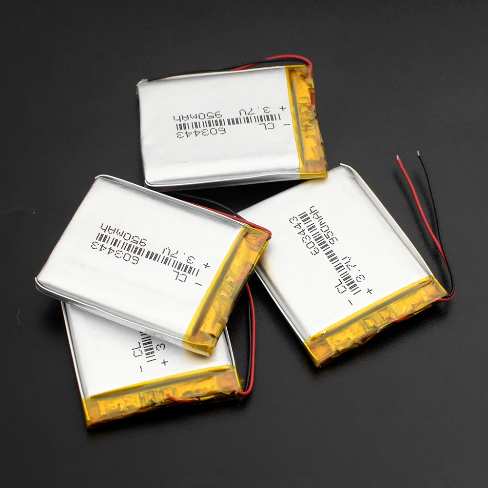 4Pcs POSTHUMAN MP4 gps навигация электронные колонки Lipo батарея 063443 энергии батарея 3,7 V литий-полимерный аккумулятор 603443 950mAh - Цвет: 4Pcs