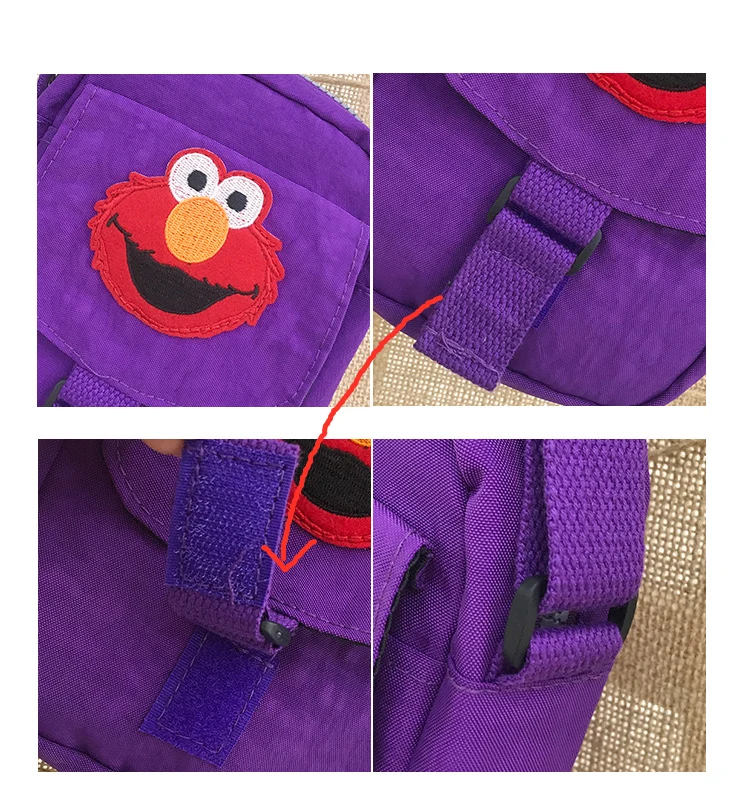 Сумка мессенджер seame Street ELMO cookie Monster Холщовая через плечо карман для мобильного