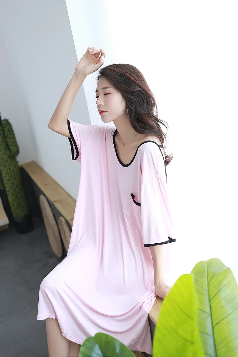 

Sexy Back Cotton Cartoon Maternity Sleepwear Plus Size Nightgown For Pregnant Women Cotton Pajamas Clothes For Short Sleeve