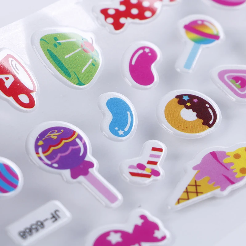 8 шт./лот модные брендовые игрушки для детей Мультяшные 3D наклейки детские ПВХ