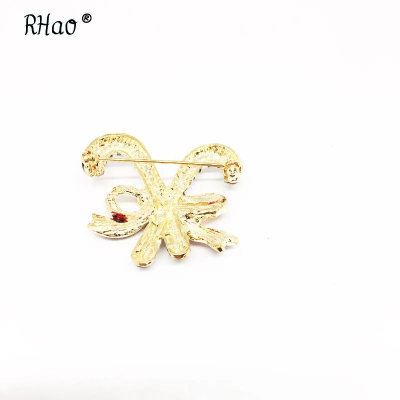 RHao разноцветные эмалированные красные зеленые белые броши на костыль для женщин