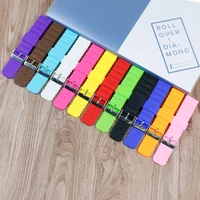 natural waterproof silicone strap 20mm flat head interface with pin buckle watch accessories childrens favorite color strap