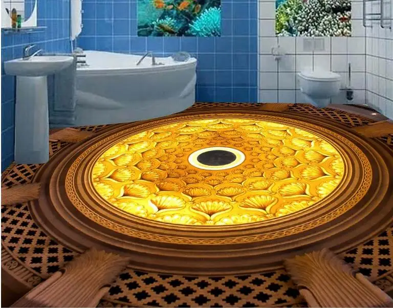 Благородные обои в европейском стиле 3d напольные покрытия церковный узор