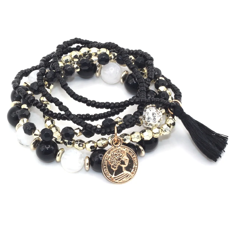 Новинка 2017 Модный женский богемный Браслет Шамбала карамельных цветов из