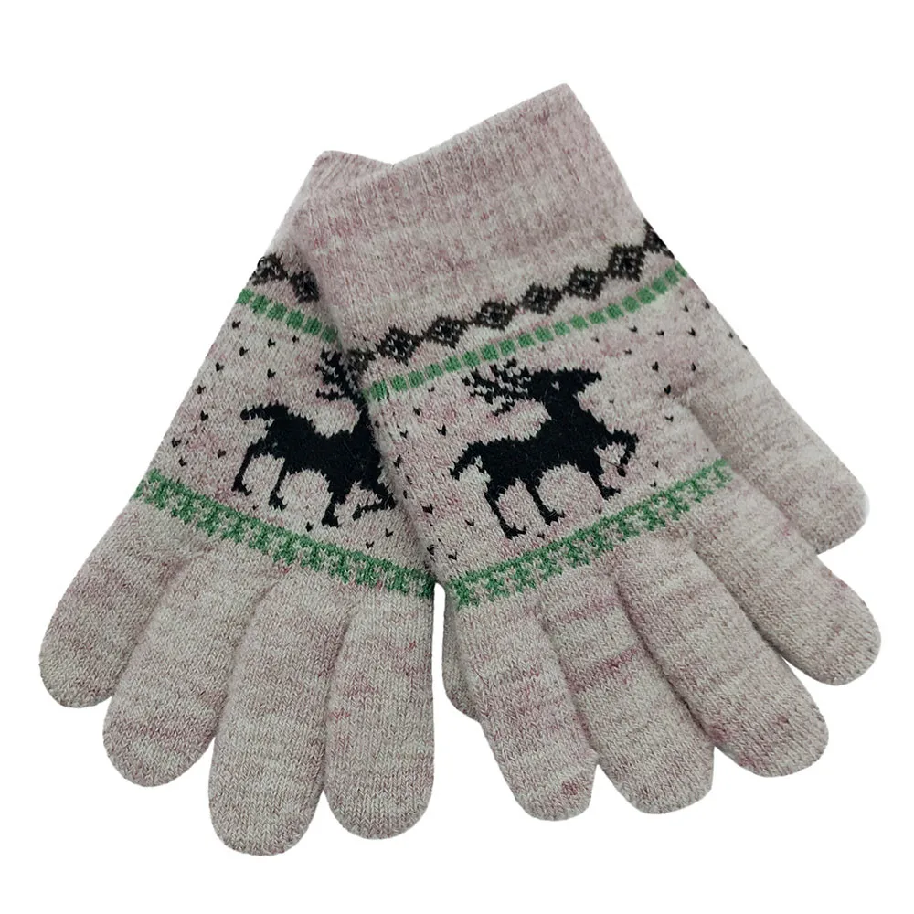 MUQGEW Christmas baby Girls Boys Of Winter Warm Gloves Children Cartoon Deer Finger Mittens Knittedkids gloves Dropshipping | Детская