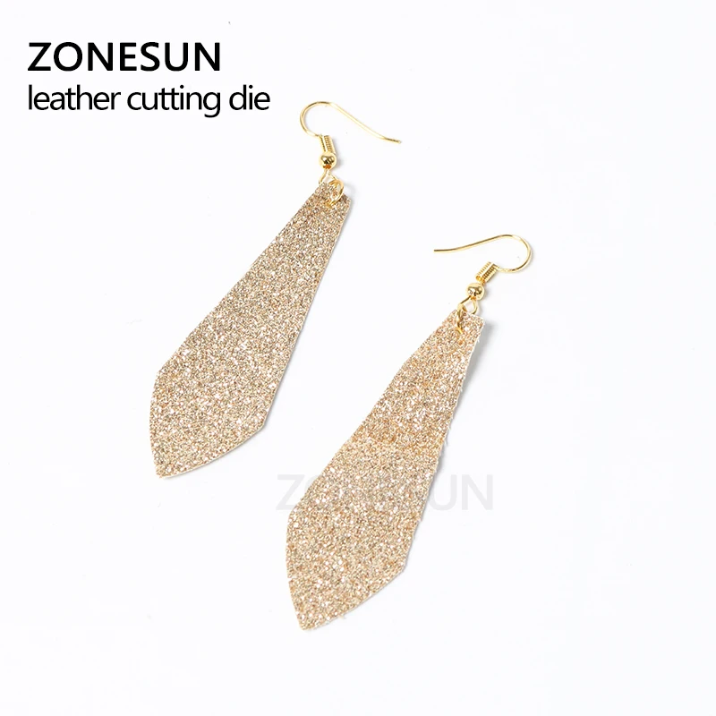 ZONESUN Сделай Сам Резак Кожаные серьги режущий штамп ромб кожа Украшение Серьги