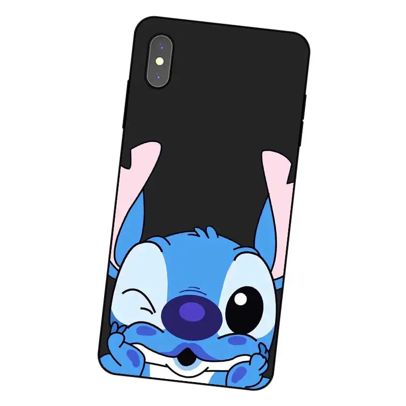 N418 Stitch Black Silicone Case Cover For Apple iPhone 11 Pro XR XS Max X 8 7 6 6S Plus 5 5S SE |