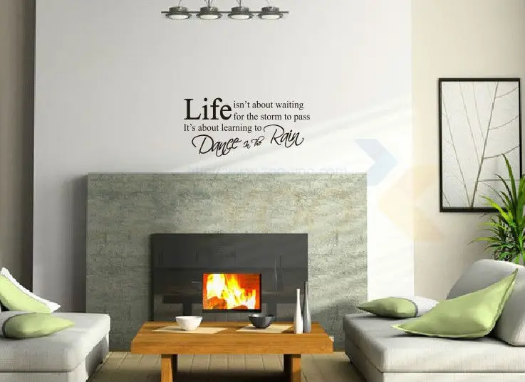 Виниловая наклейка на стену life isn't Along Inspiration quote декоративные наклейки Dance in Rain