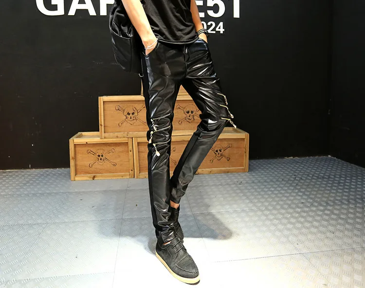 Повседневные брюки в Европейском стиле индивидуальные черные облегающие