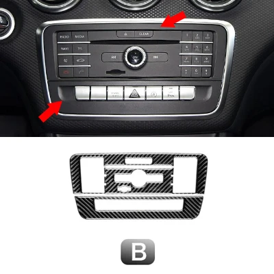 B Carbon Fiber Скорости полета для Mercedes Benz W169 W245 W117 W156 класса B класс cla GLA углеродного волокна компакт-дисков кондиционер Управление Панель накладка - Название цвета: B Carbon Fiber