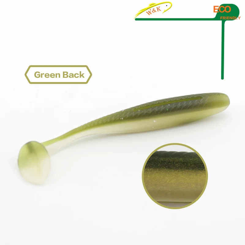 GREEN BACK W& K брендовая мягкая Рыбная ловля приманка 9 см 10 шт./пакет пресноводных мягкие приманки искусственные приманки Плавание Шад минтай Зандер Лосось горячего# J1603-090 - Цвет: GREEN BACK
